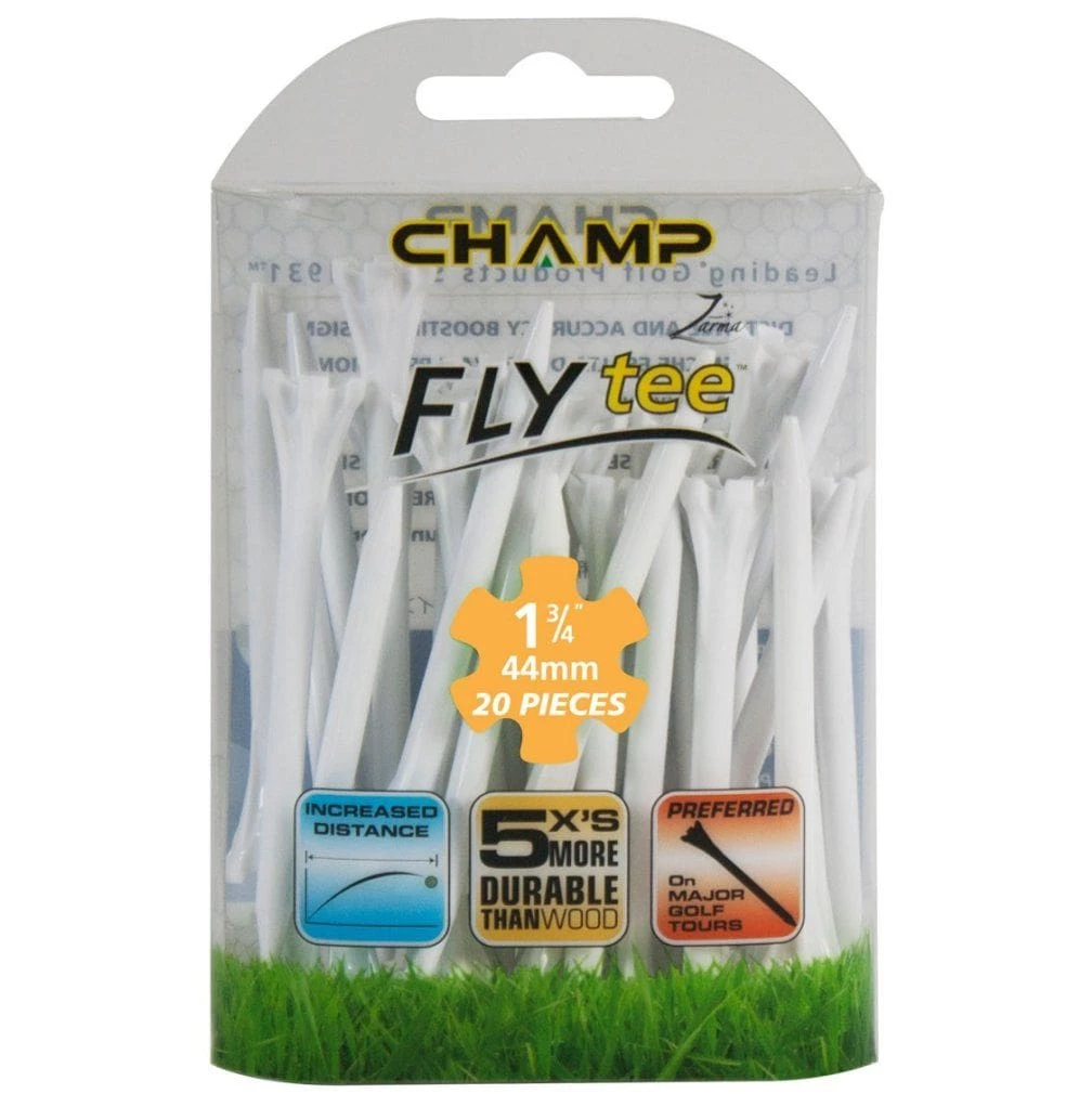 Champ Spikes Champ Zarma FLYTee 1-3/4" White Golf Tees 20 Pack 3 Champ Spikes Champ Zarma FLYTee 1-3/4" White Golf Tees 20 Pack