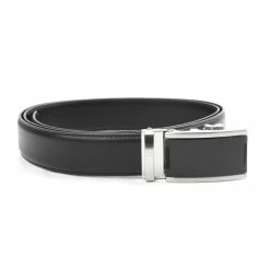 Tour Gear Golf Tour Gear Custom Fit Ratchet Belt Black With Satin Black & Silver Buckle
