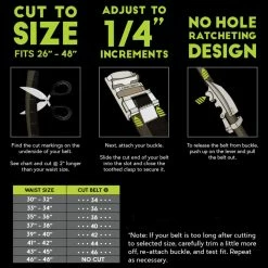 Tour Gear Golf Tour Gear Custom Fit Ratchet Belt Black With Satin Black & Silver Buckle -Golf Accessories Sales Store PB703158 XL4 min