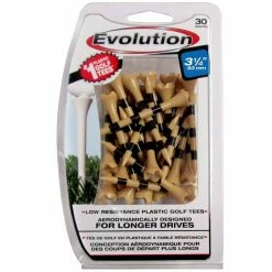 Pride Golf Tees Pride Evolution Striped Plastic 3-1/4" Golf Tees - 30 Pack -Golf Accessories Sales Store SSEVS31430 NAT XL min 01