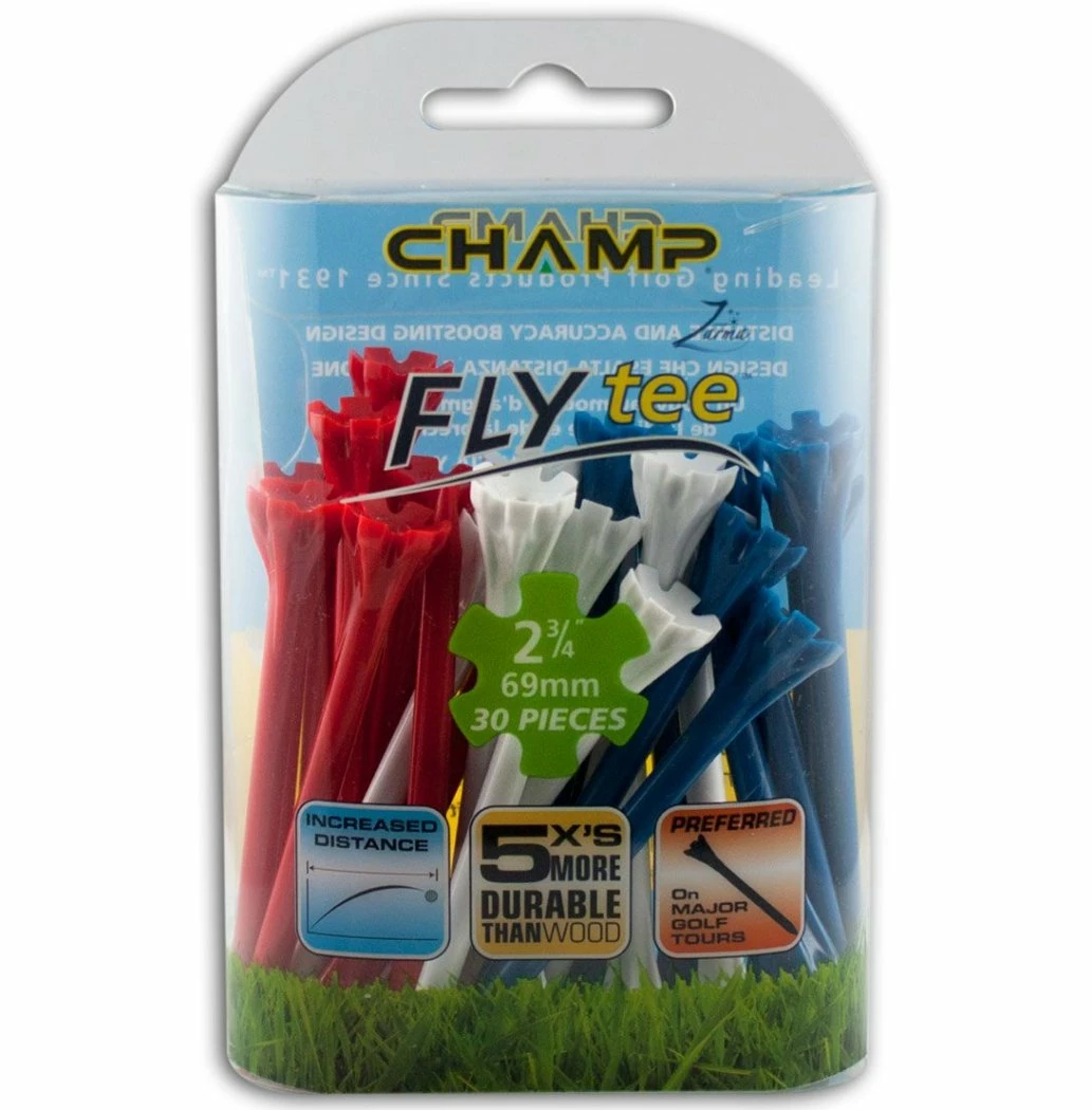 Champ Spikes Champ Zarma FLYTee 2-3/4" Golf Tees 3 Champ Spikes Champ Zarma FLYTee 2-3/4" Golf Tees