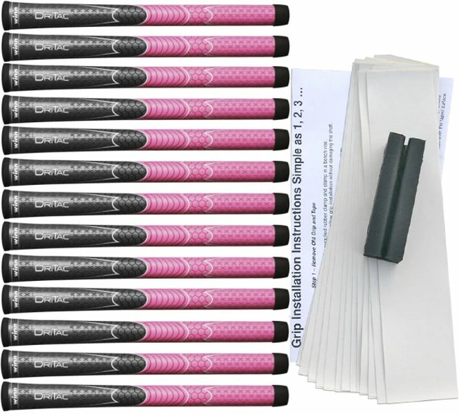Winn Grips Winn DriTac Undersize Gray/Pink - 13 Pc Grip Kit 3 Winn Grips Winn DriTac Undersize Gray/Pink - 13 Pc Grip Kit