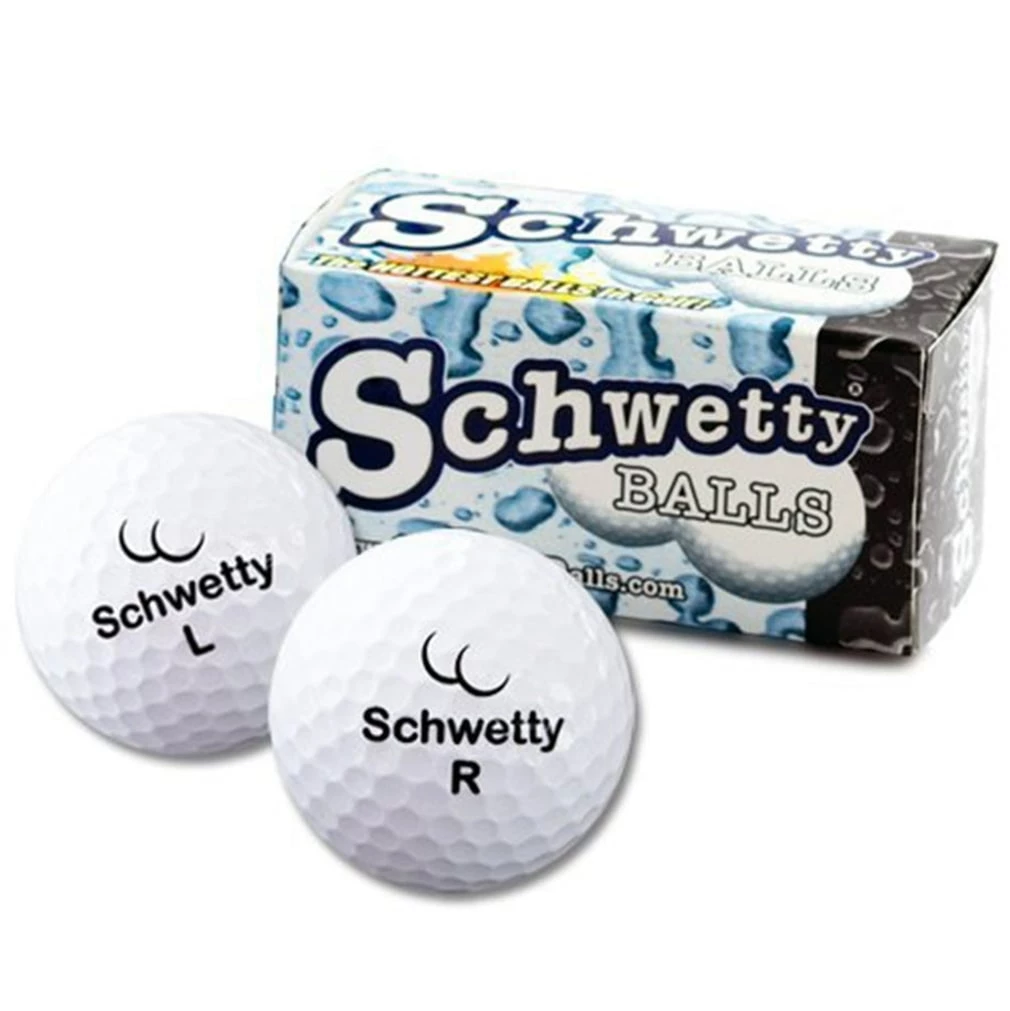 Schwetty Balls - White Pair Novelty Golf Balls 3 Schwetty Balls - White Pair Novelty Golf Balls