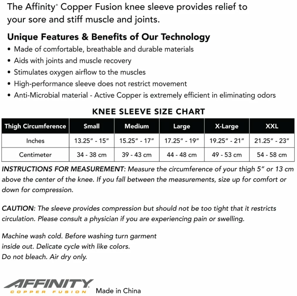Affinity Copper Fusion Compression Knee Sleeve 6 Affinity Copper Fusion Compression Knee Sleeve - Image 4